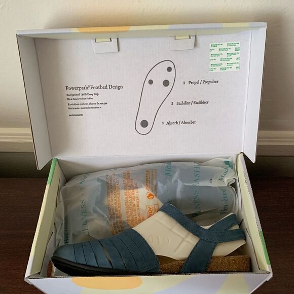 NIB Earth Origins Palomos Peyton Closed Toe Mary Jane Sandal Sz 6 Moroccan Blue - Picture 14 of 14